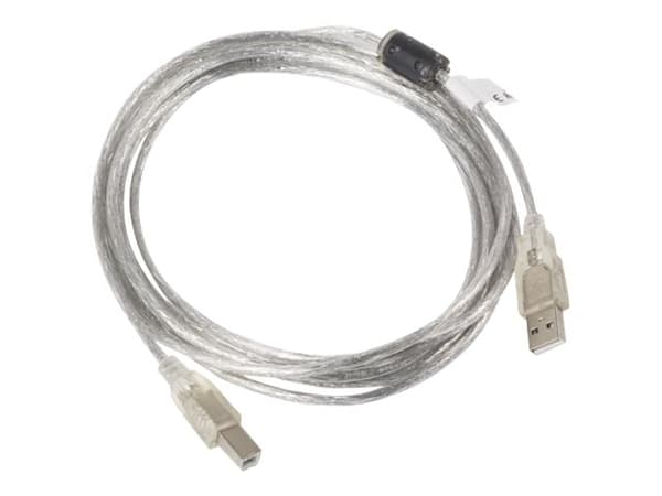 Lanberg - USB-kabel - USB (hane) till USB typ B (hane) - USB 2.0 - 3 m - transparent