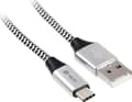 Miniatyrbilde 5 av 5: Tracer - USB-kabel - USB (hann) til 24 pin USB-C (hann) - USB 2.0 - 2.1 A - 1 m - svart, sølv