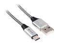 Miniatyrbilde 1 av 5: Tracer - USB-kabel - USB (hann) til 24 pin USB-C (hann) - USB 2.0 - 2.1 A - 1 m - svart, sølv