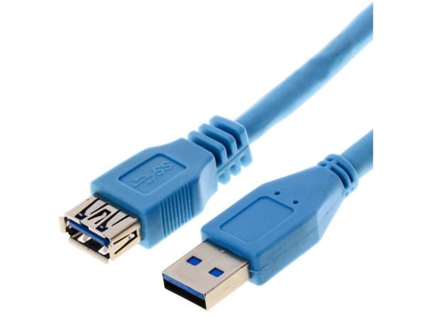 Helos 014687, 5 m, USB A, USB A, USB 3.2 Gen 1 (3.1 Gen 1), Hane/Hona, Blå