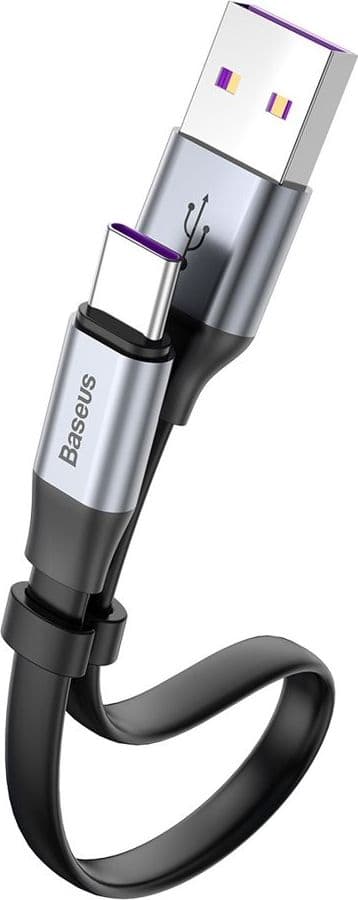 Baseus USB-A - USB-C kabel 0,23 m Svartgrå (6953156293427)