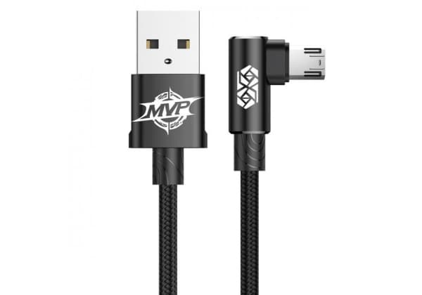 Baseus MVP Elbow Type, 2 m, USB A, Micro-USB A, USB 2.0, Svart