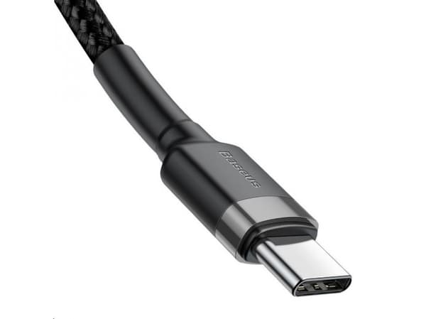 Baseus Cafule - USB-kabel - 24 pin USB-C (hann) til 24 pin USB-C (hann) - USB 2.0 - 20 V - 3 A - 2 m - USB Power Delivery (60W), støtte for Power Del