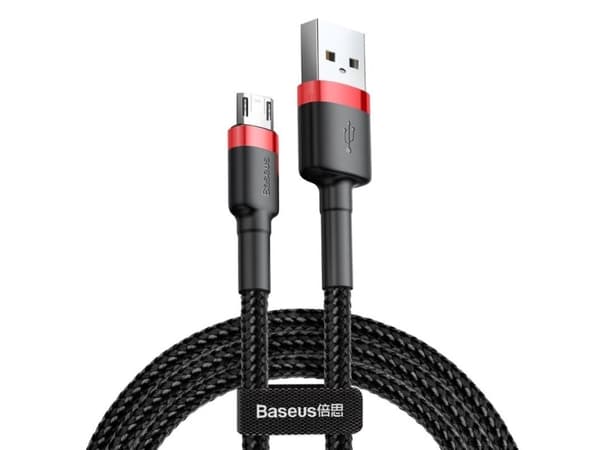 Baseus Cafule - USB-kabel - Micro-USB type B (hann) til USB (hann) - 5 V - 2.4 A - 1 m - rød/svart