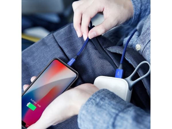 Baseus Yiven, 1,2 m, Lightning, USB A, Hankoppling, Hankoppling, Blå