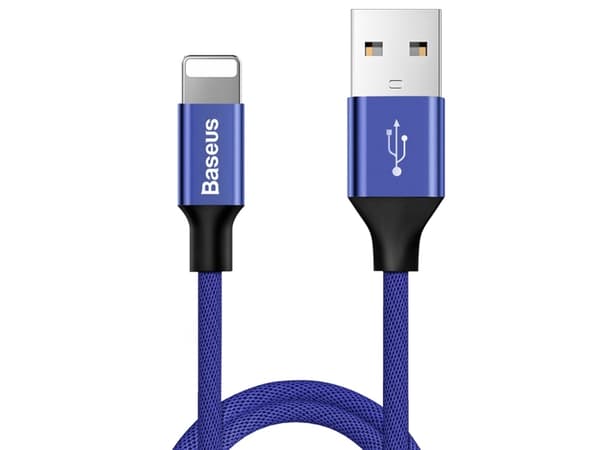 Baseus Yiven, 1,2 m, Lightning, USB A, Hankoppling, Hankoppling, Blå