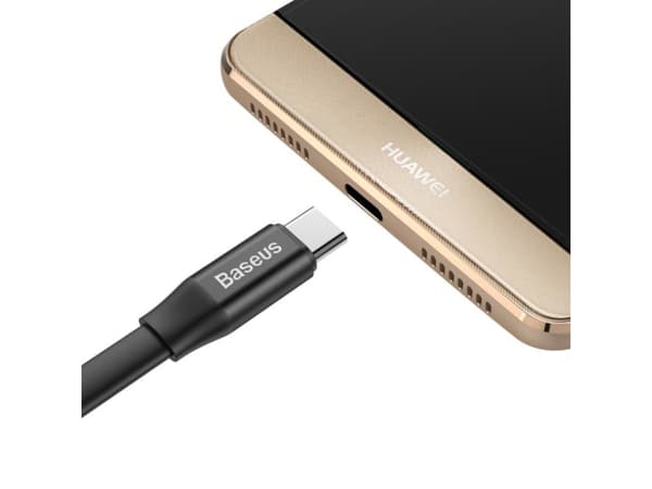 Baseus Nimble USB cable flat cable USB/Lightning cable with holder 2A 0.23M black (CATMBJ-01)