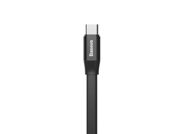 Baseus Nimble USB cable flat cable USB/Lightning cable with holder 2A 0.23M black (CATMBJ-01)