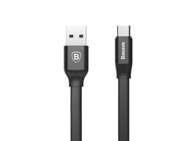 Baseus Nimble USB cable flat cable USB/Lightning cable with holder 2A 0.23M black (CATMBJ-01)