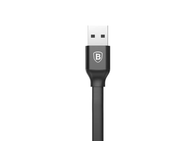 Baseus Nimble USB cable flat cable USB/Lightning cable with holder 2A 0.23M black (CATMBJ-01)