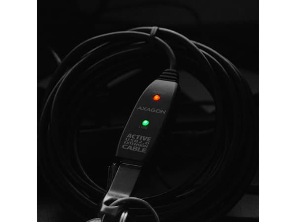 Axagon ADR-210, 10 m, USB A, USB A, USB 2.0, 0,48 Gbit/s, Svart