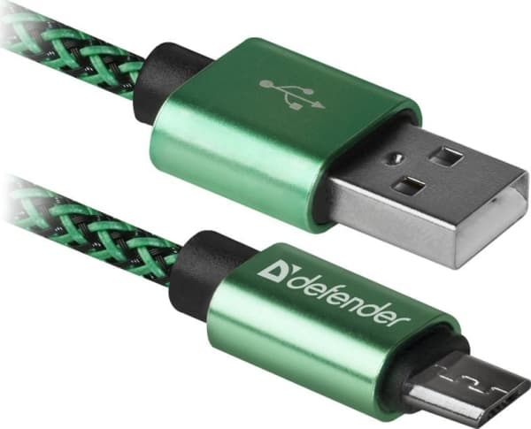 USB Defender cable USB Defender AM-micro BM cable 1m 2.1A green