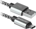 Miniatyrbild 2 av 2: Defender USB-A - USB-C 1 m USB-kabel Svart Vit (87815)
