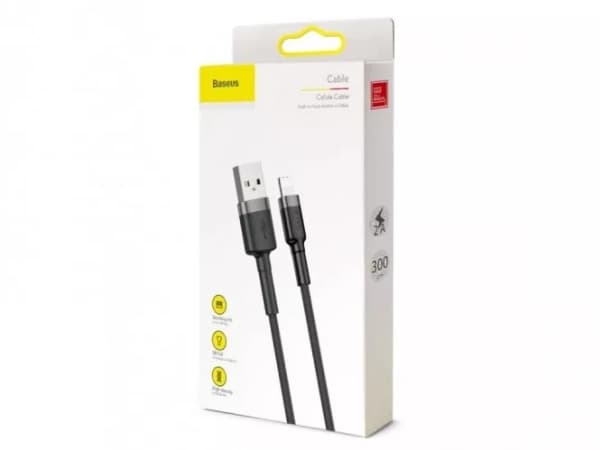 Baseus Cafule - Lightning-kabel - Lightning hann til USB hann - 3 m - grå, svart
