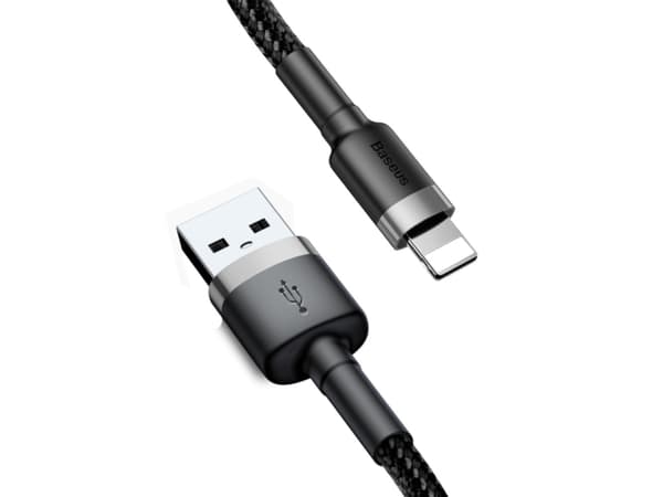 Baseus Cafule - Lightning-kabel - Lightning hann til USB hann - 3 m - grå, svart