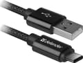 Miniatyrbild 2 av 2: Defender USB-A - microUSB-kabel 1 m Svart (87802)