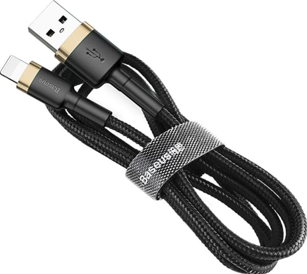 Baseus Cafule, 1 m, Lightning, USB A, Hankjønn, Hankjønn, Svart, Gull