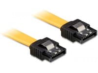 Delock Cable SATA - SATA-kabel - Serial ATA 150/300/600 - SATA (hunn) til SATA (hunn) - 70 cm - låst, rett kontakt - gul