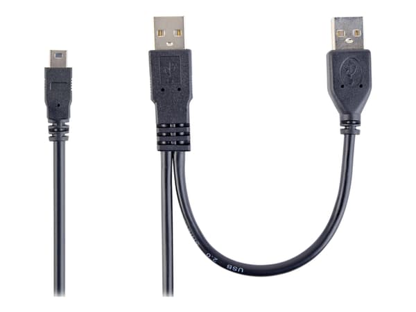 Gembird CCP-USB22-AM5P-3 - USB-kaapeli - mini-USB tyyppi B (uros) - USB (uros) - 90 cm - muotoiltu - musta