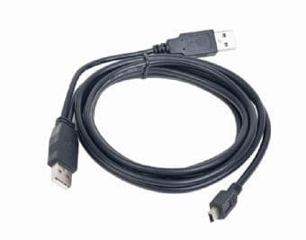 Gembird CCP-USB22-AM5P-3 - USB-kaapeli - mini-USB tyyppi B (uros) - USB (uros) - 90 cm - muotoiltu - musta