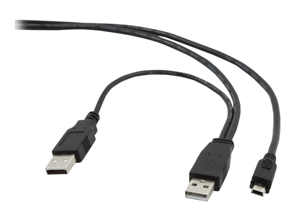 Gembird CCP-USB22-AM5P-3 - USB-kaapeli - mini-USB tyyppi B (uros) - USB (uros) - 90 cm - muotoiltu - musta