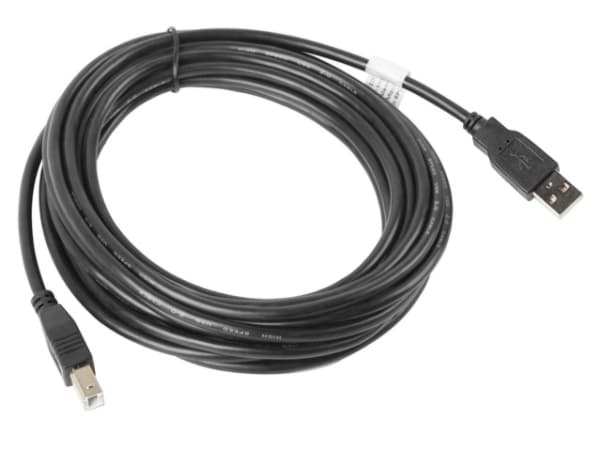 Lanberg - USB-kabel - USB (hane) till USB typ B (hane) - USB 2.0 - 5 m - svart