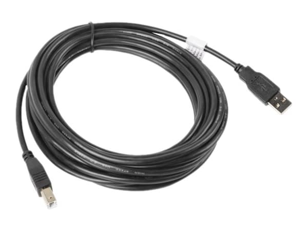 Lanberg - USB-kabel - USB (hane) till USB typ B (hane) - USB 2.0 - 5 m - svart