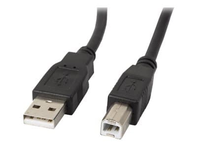 Lanberg - USB-kabel - USB (hane) till USB typ B (hane) - USB 2.0 - 5 m - svart