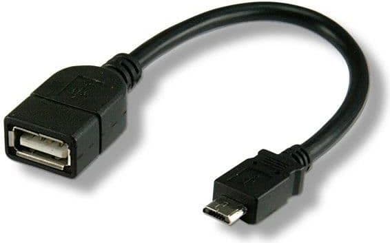Techly 0.2m USB 2.0 Micro B - USB 2.0 A M/F, 0,2 m, Micro-USB B, USB A, USB 2.0, Hane/Hona, Svart