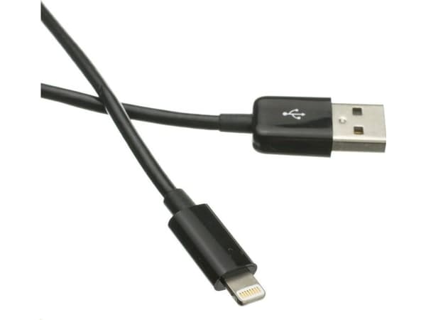 C-Tech USB-kabel C-TECH USB 2.0 Lightning-kabel (IP5 og høyere) lade- og synkroniseringskabel, 1m, svart