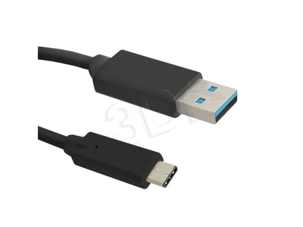 Qoltec - USB-kabel - 24 pin USB-C (hane) till USB typ A (hane) - USB 3.1 - 25 cm