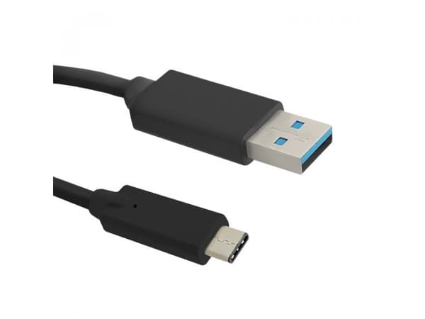 Qoltec - USB-kabel - 24 pin USB-C (hane) till USB typ A (hane) - USB 3.1 - 25 cm