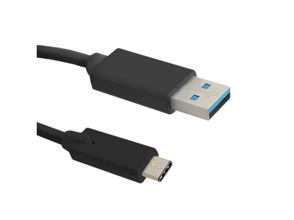 Qoltec - USB-kabel - 24 pin USB-C (hane) till USB typ A (hane) - USB 3.1 - 25 cm