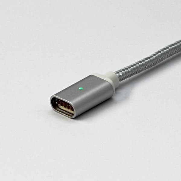 USB cable Red Fighter Magnetic klabel USB (2.0), USB A M- Magnetická konovka, 1 m, silver