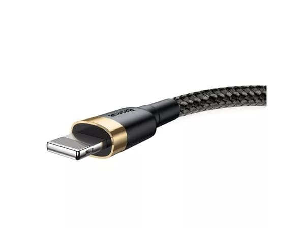 Baseus CALKLF-RV1, 3 m, USB A, Lightning, Hanstik, Guld, Svart