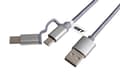 Miniatyrbilde 2 av 5: iGET G2V1, 1 m, USB A, USB C/Micro-USB A, Metallisk, Sølv