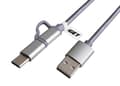 Miniatyrbilde 1 av 5: iGET G2V1, 1 m, USB A, USB C/Micro-USB A, Metallisk, Sølv