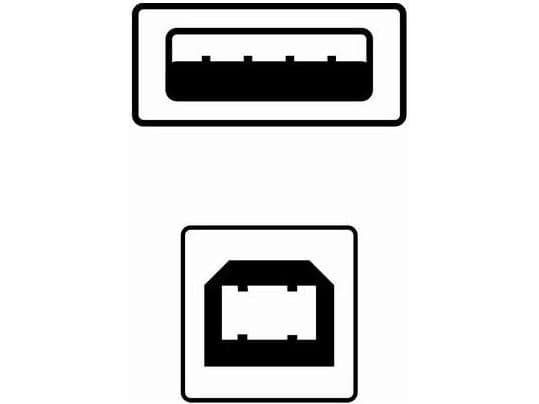 USB-logo USB-A-kabel - 5 m grå (15853)