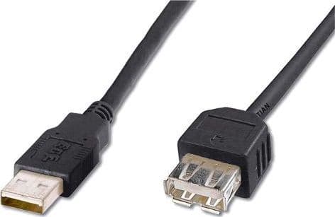 PremiumCord KUPAA2BK, 2 m, USB A, USB A, USB 2.0, 0,48 Gbit/s, Svart