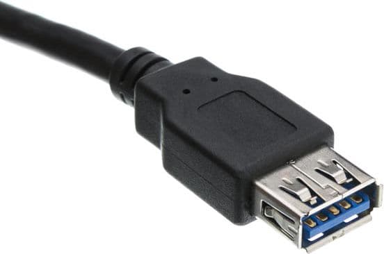 USB-kabellogo USB-A - USB-A 1,8 m Svart