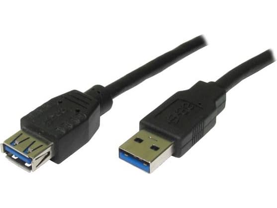 USB-kabellogo USB-A - USB-A 1,8 m Svart
