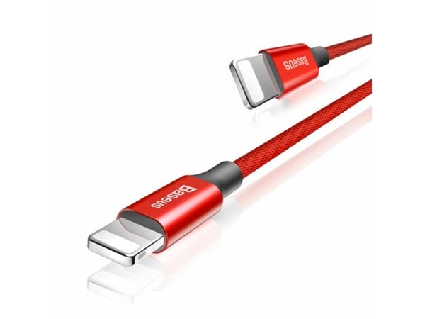 Baseus 6953156253001, Röd, USB A, Lightning, 1,2 m, Hanstik, Hanstik