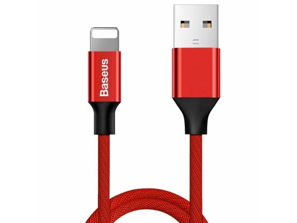 Baseus 6953156253001, Röd, USB A, Lightning, 1,2 m, Hanstik, Hanstik