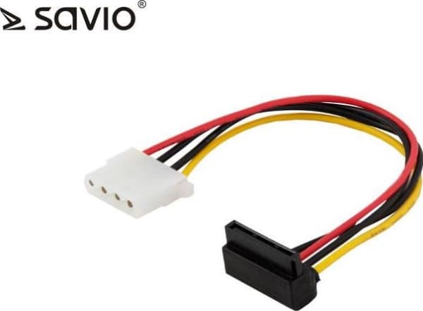 Savio Power cable Savio AK-42 Molex 4pin F - SATA 15 pin F Angled