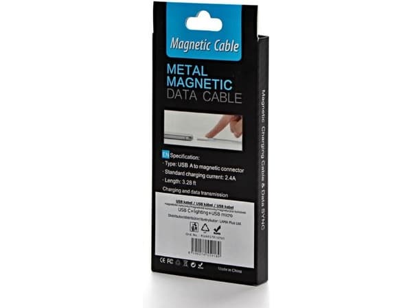 Kabel USB Neutralle USB-A - USB-C + microUSB + Lightning 1 m Srebrny