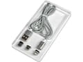 Miniatyrbild 2 av 5: Kabel USB Neutralle USB-A - USB-C + microUSB + Lightning 1 m Srebrny