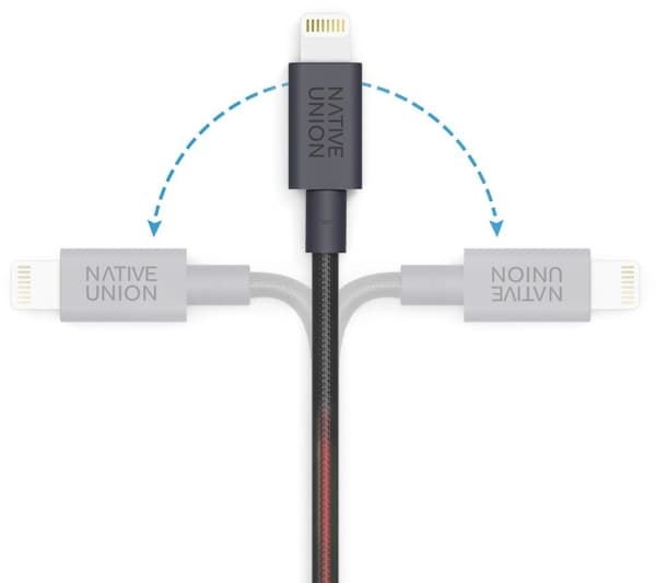Native Union BELT-KV-L-ZEB-3, 3 m, Lightning, USB A, Hankoppling, Hankoppling, Svart, Vit