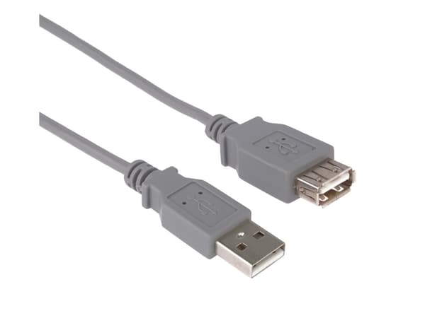 PremiumCord KUPAA05, 0,5 m, USB A, USB A, USB 2.0, 480 Mbit/s, Grå