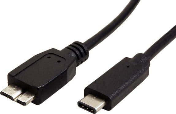 USB cable Red Fighter USB cable (3.1), USB micro B (3.0) M- USB C M, 0.5m, round, black, plastic bag