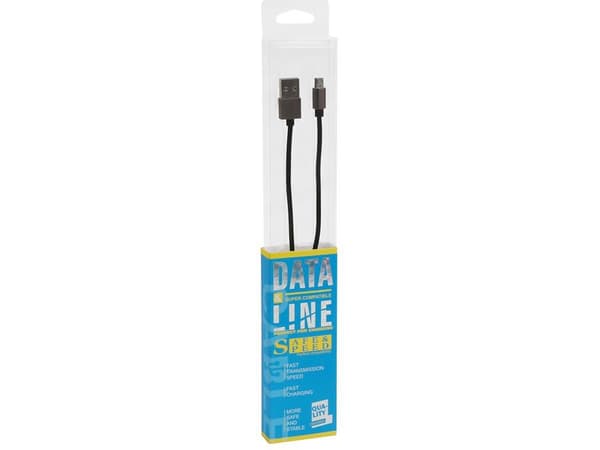 USB cable Platinet MICRO USB TO USB CABLE WITH REVERSIBLE PLUGS 1M BLACK (43466)